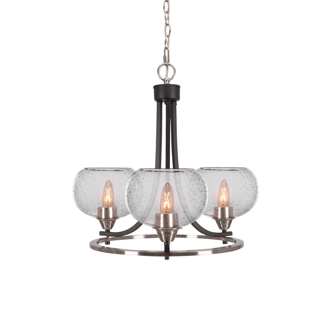 Toltec Paramount 3403-mbbn-202 Chandelier Light - Matte Black & Brushed Nickel