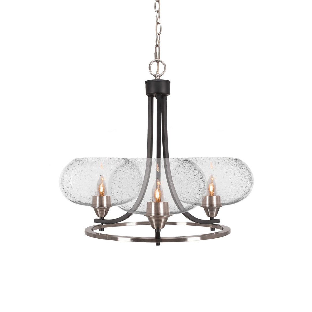Toltec Paramount 3403-mbbn-204 Chandelier Light - Matte Black & Brushed Nickel
