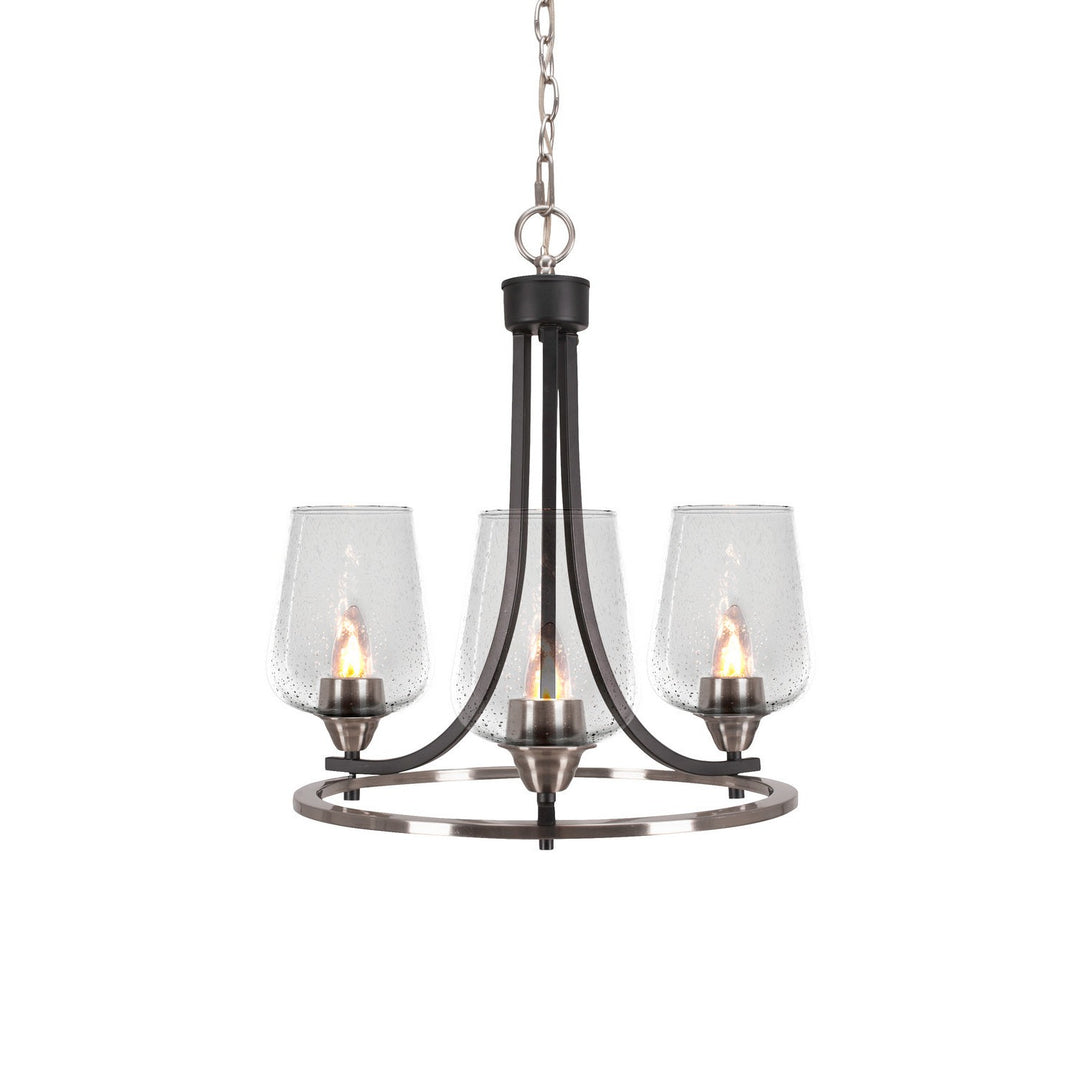 Toltec Paramount 3403-mbbn-210 Chandelier Light - Matte Black & Brushed Nickel