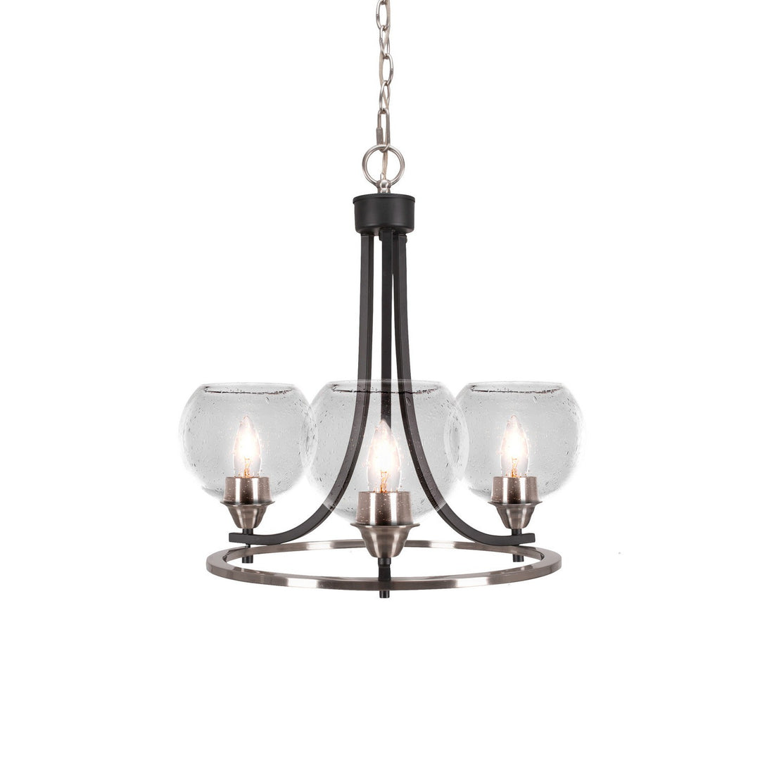 Toltec Paramount 3403-mbbn-4100 Chandelier Light - Matte Black & Brushed Nickel
