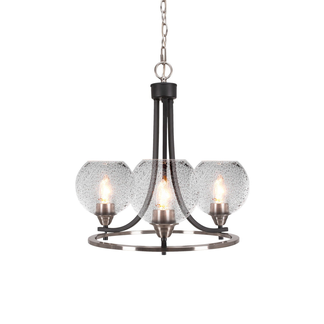 Toltec Paramount 3403-mbbn-4102 Chandelier Light - Matte Black & Brushed Nickel