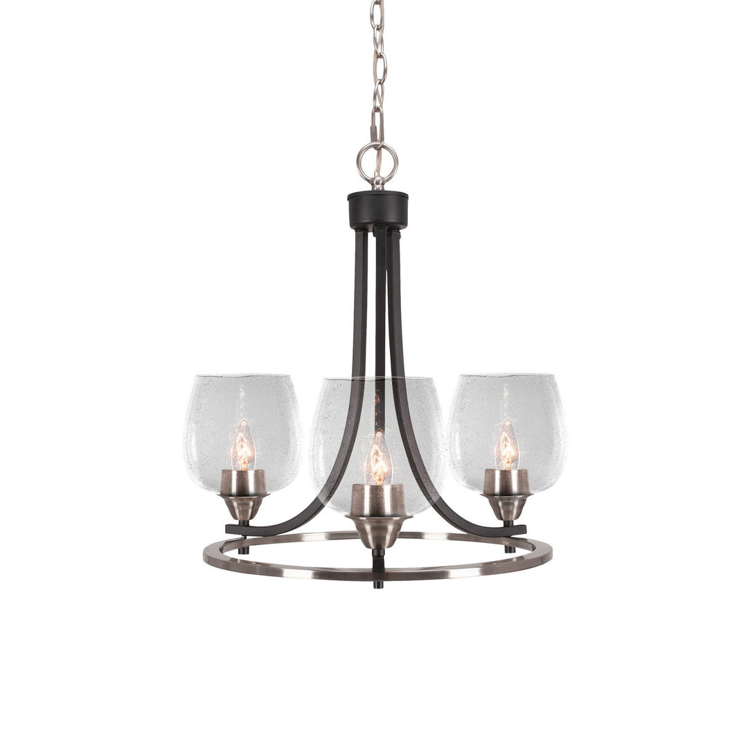Toltec Paramount 3403-mbbn-4810 Chandelier Light - Matte Black & Brushed Nickel