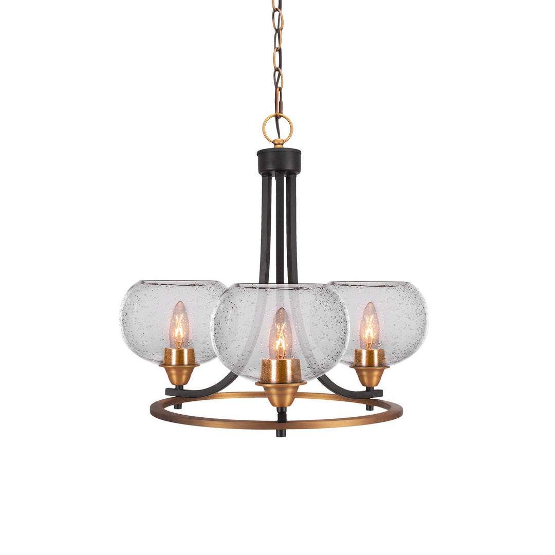 Toltec Paramount 3403-mbbr-202 Chandelier Light - Matte Black & Brass
