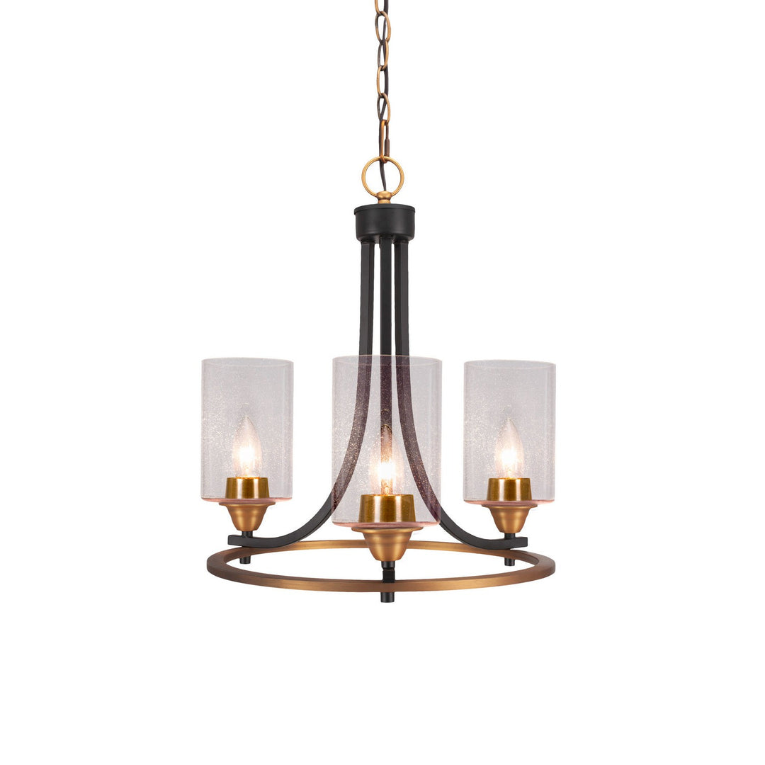 Toltec Paramount 3403-mbbr-300 Chandelier Light - Matte Black & Brass