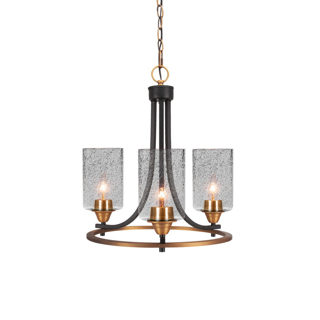 Toltec Paramount 3403-mbbr-3002 Chandelier Light - Matte Black & Brass