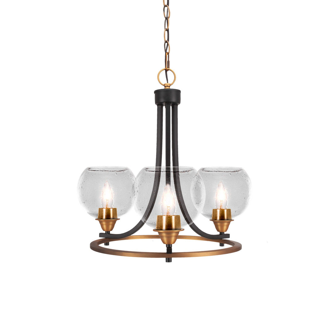 Toltec Paramount 3403-mbbr-4100 Chandelier Light - Matte Black & Brass