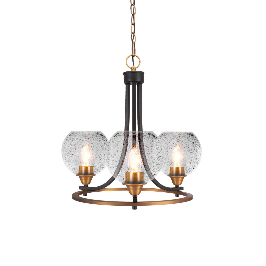 Toltec Paramount 3403-mbbr-4102 Chandelier Light - Matte Black & Brass