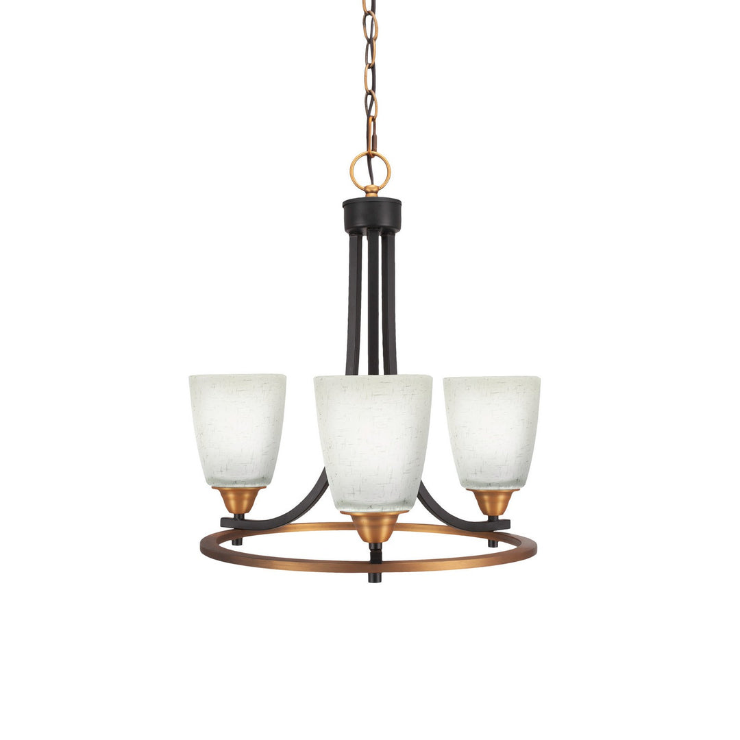 Toltec Paramount 3403-mbbr-460 Chandelier Light - Matte Black & Brass