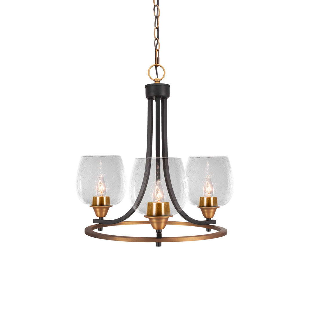 Toltec Paramount 3403-mbbr-4810 Chandelier Light - Matte Black & Brass