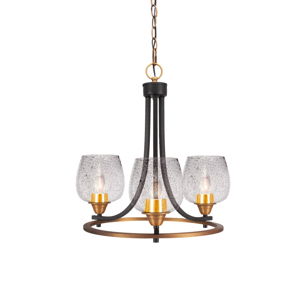 Toltec Paramount 3403-mbbr-4812 Chandelier Light - Matte Black & Brass