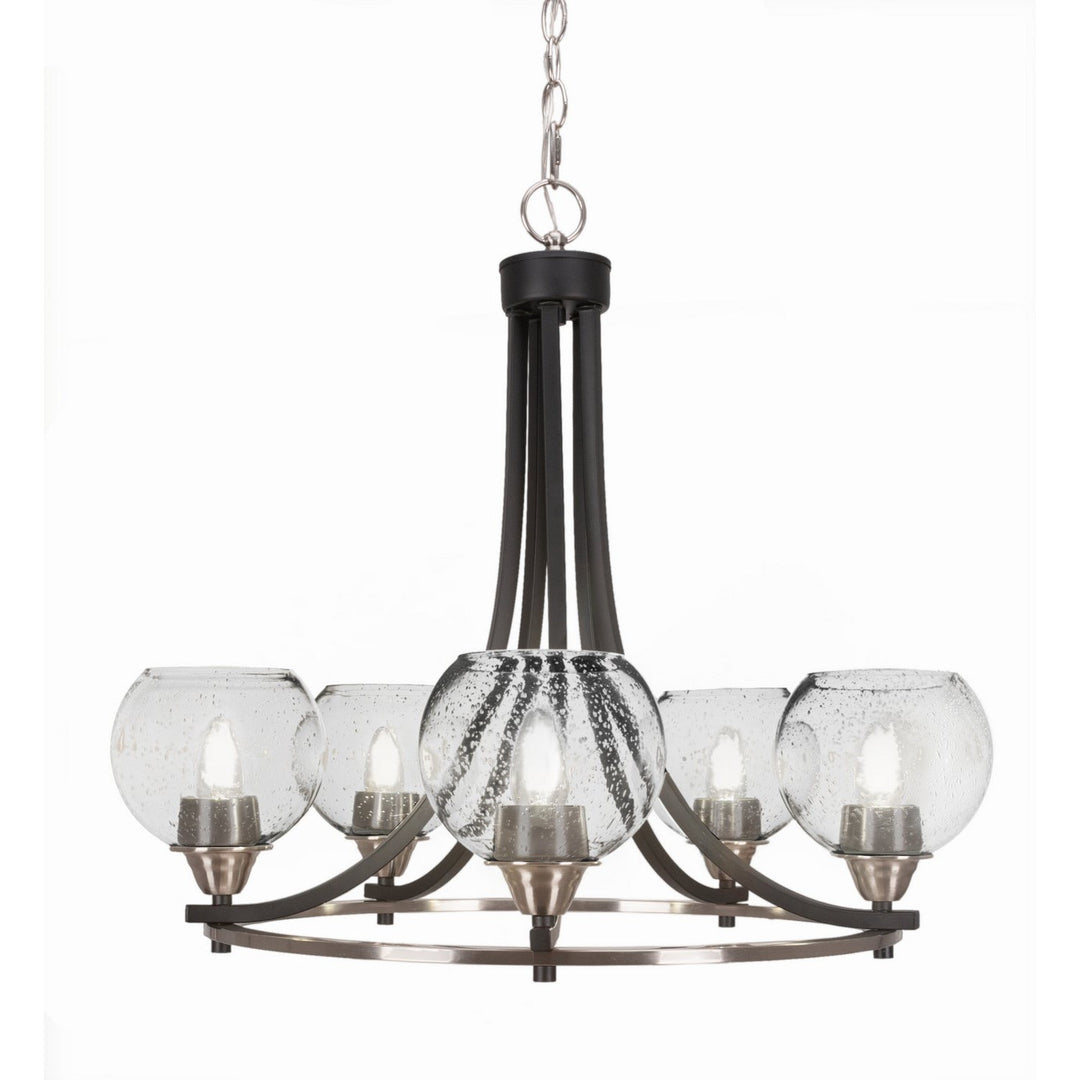 Toltec Paramount 3405-mbbn-202 Chandelier Light - Matte Black & Brushed Nickel