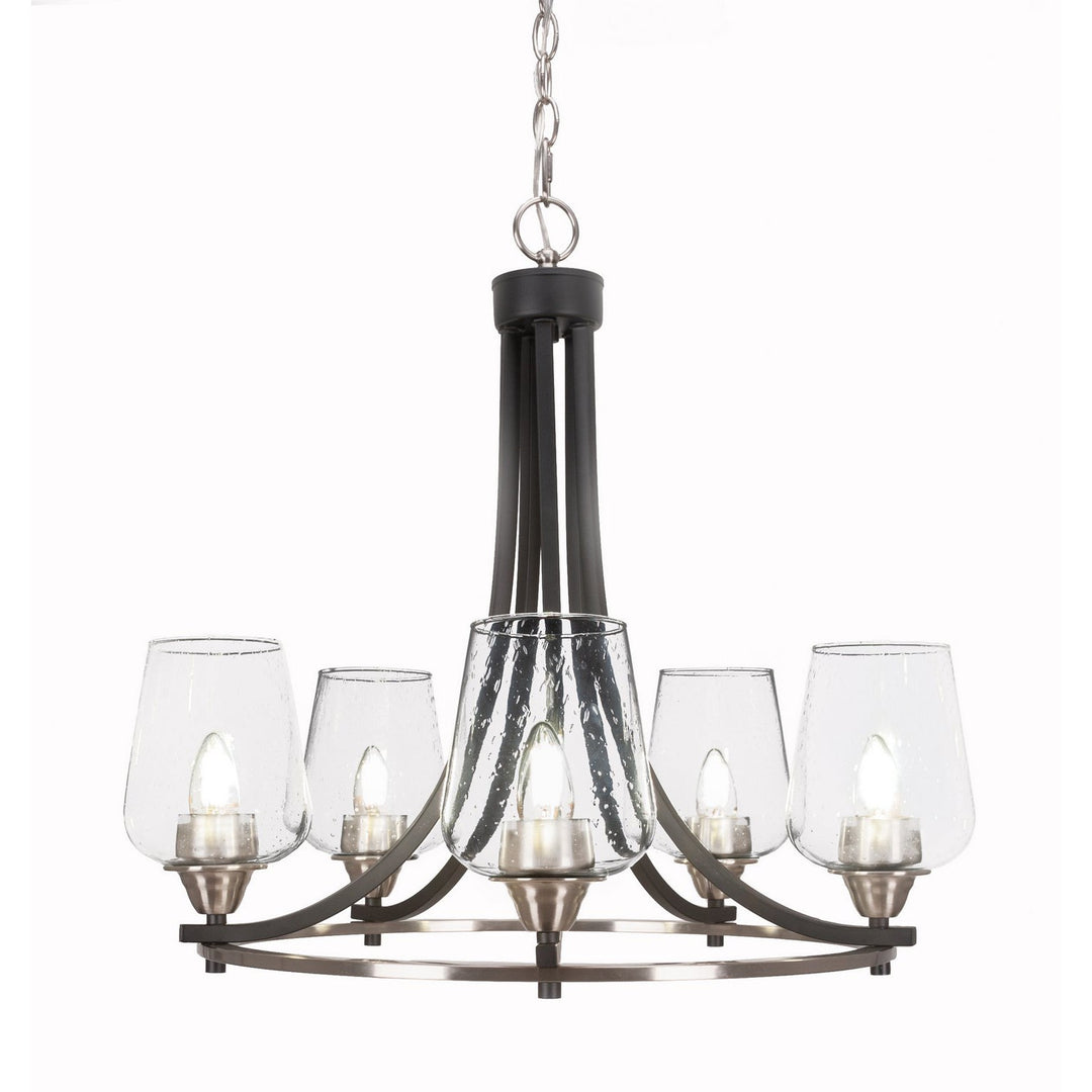 Toltec Paramount 3405-mbbn-210 Chandelier Light - Matte Black & Brushed Nickel