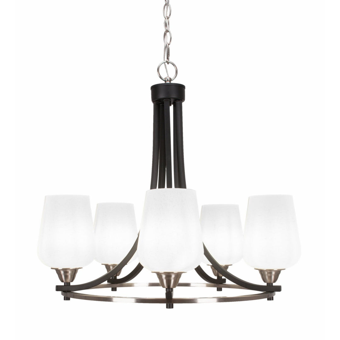 Toltec Paramount 3405-mbbn-211 Chandelier Light - Matte Black & Brushed Nickel