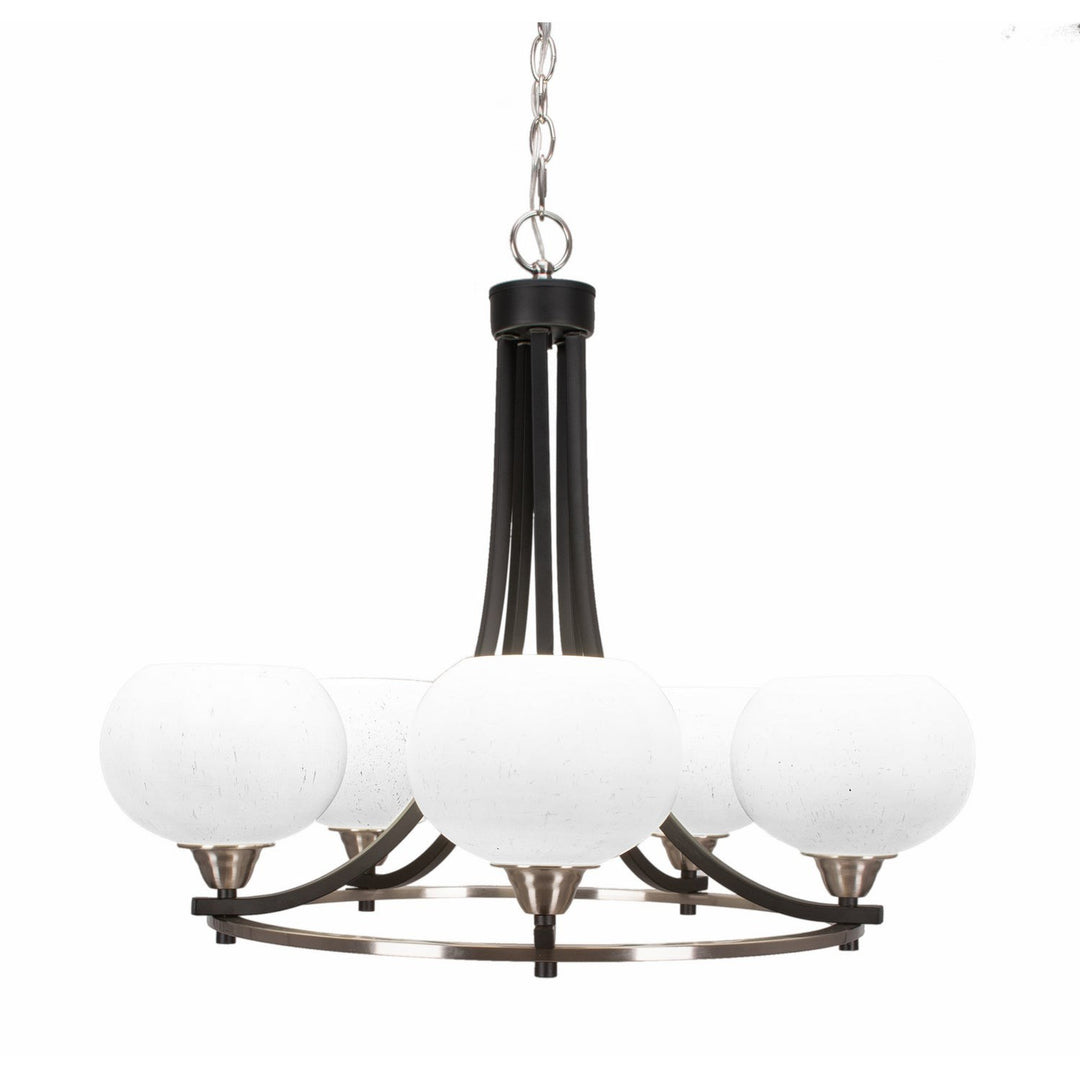 Toltec Paramount 3405-mbbn-212 Chandelier Light - Matte Black & Brushed Nickel