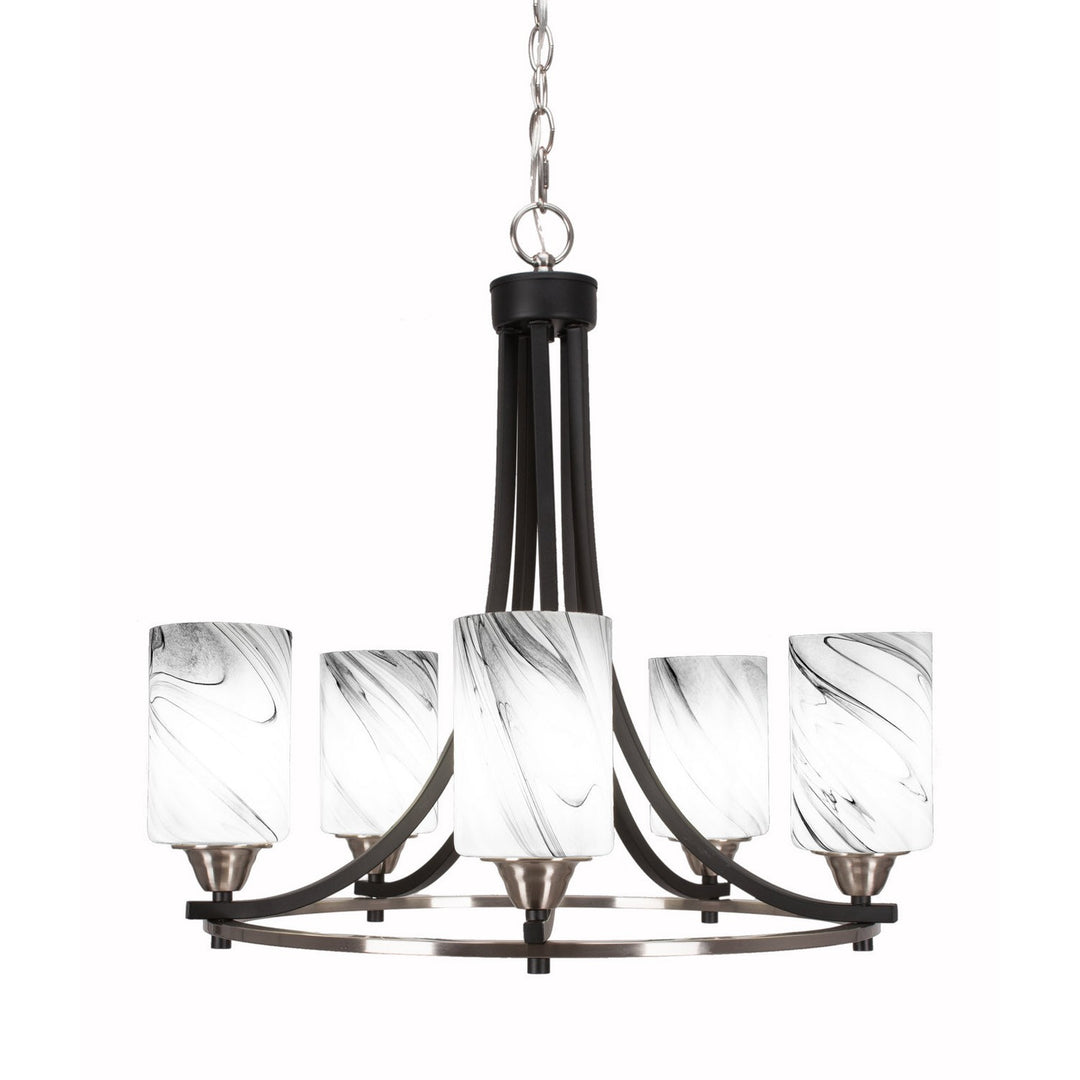 Toltec Paramount 3405-mbbn-3009 Chandelier Light - Matte Black & Brushed Nickel