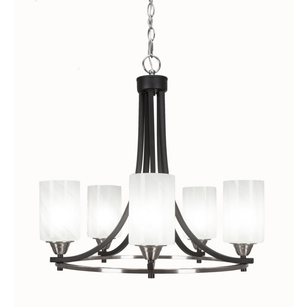 Toltec Paramount 3405-mbbn-310 Chandelier Light - Matte Black & Brushed Nickel