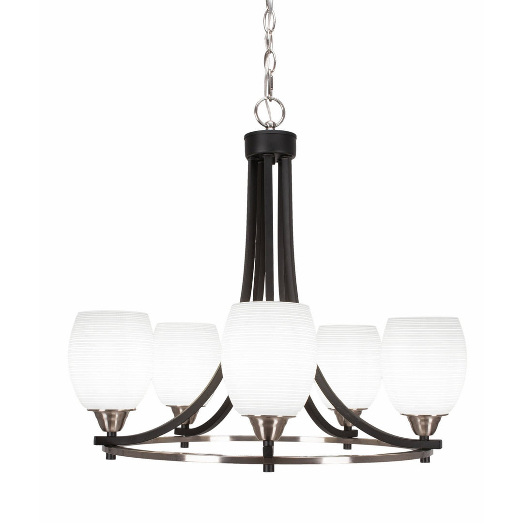 Toltec Paramount 3405-mbbn-4021 Chandelier Light - Matte Black & Brushed Nickel
