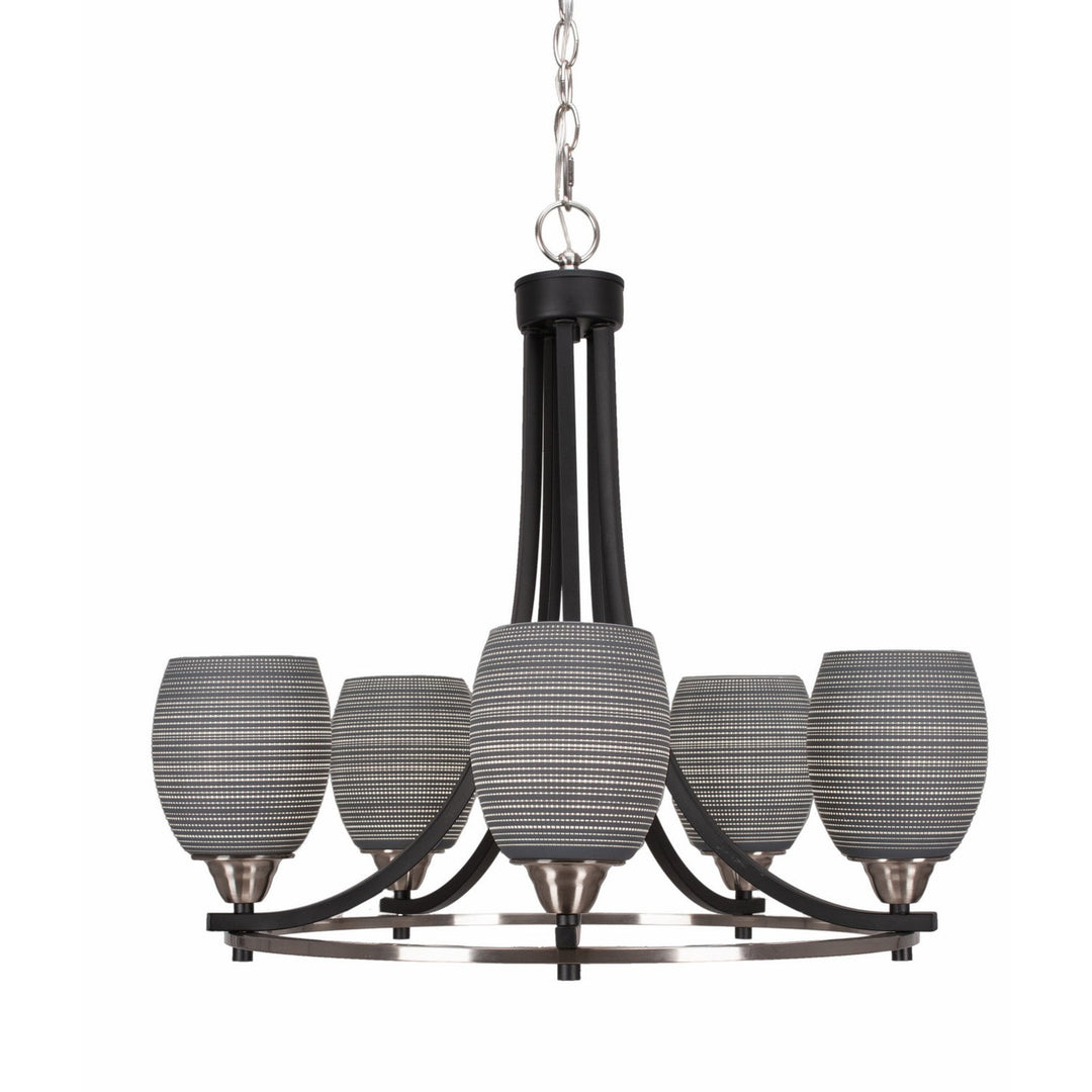 Toltec Paramount 3405-mbbn-4022 Chandelier Light - Matte Black & Brushed Nickel