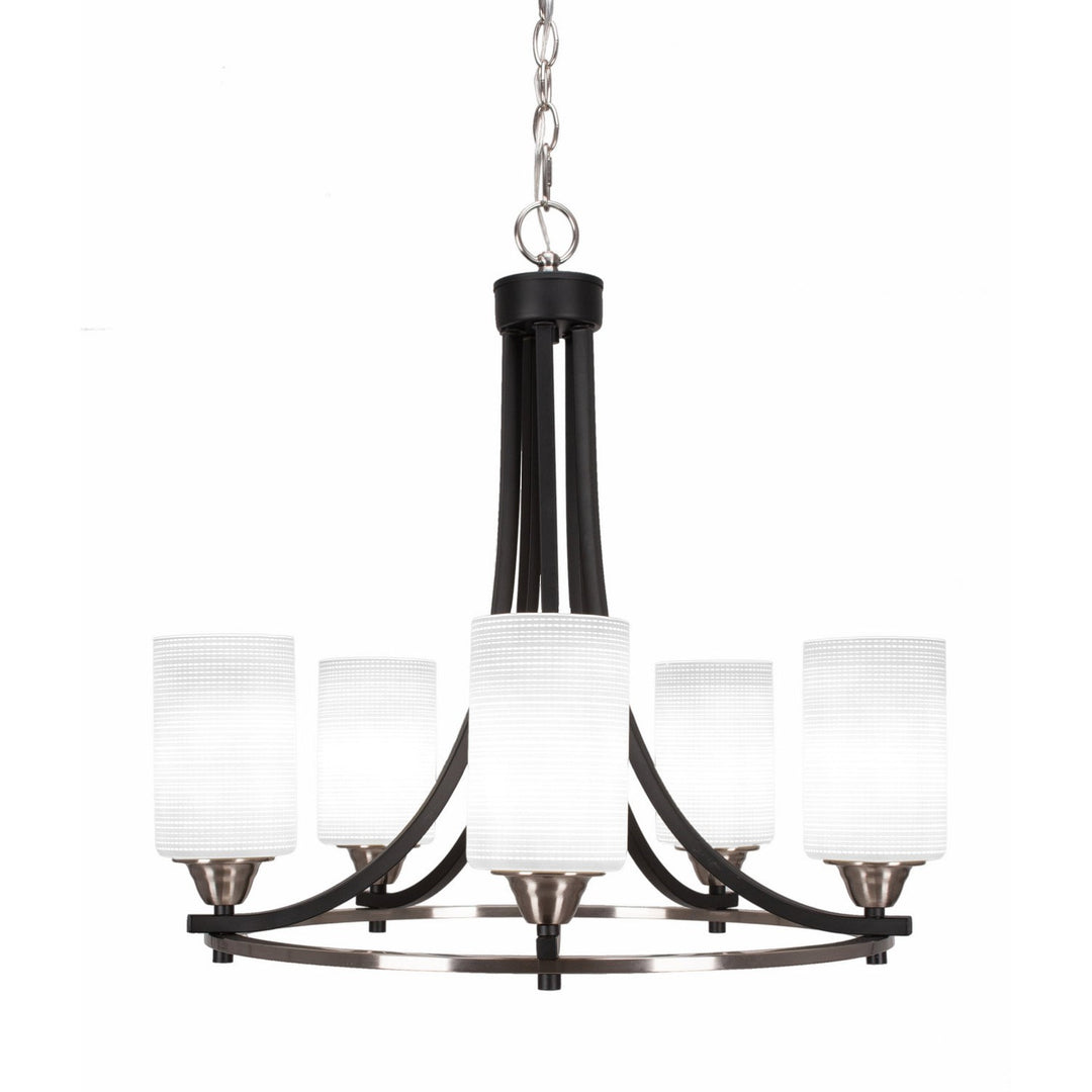 Toltec Paramount 3405-mbbn-4061 Chandelier Light - Matte Black & Brushed Nickel