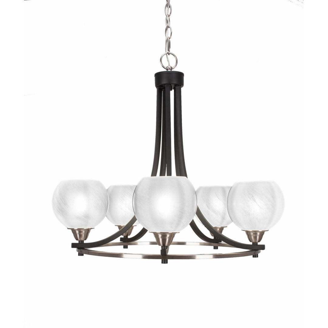 Toltec Paramount 3405-mbbn-4101 Chandelier Light - Matte Black & Brushed Nickel