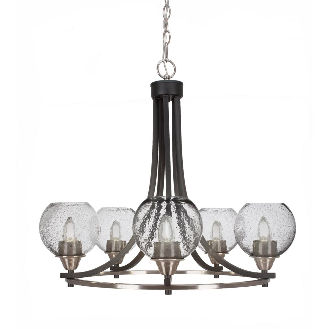 Toltec Paramount 3405-mbbn-4102 Chandelier Light - Matte Black & Brushed Nickel