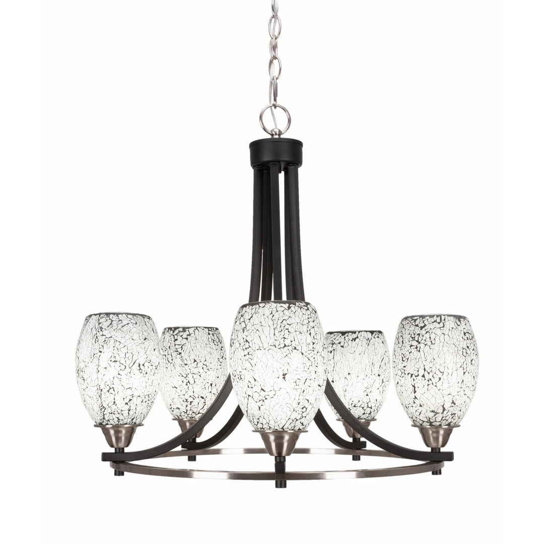 Toltec Paramount 3405-mbbn-4165 Chandelier Light - Matte Black & Brushed Nickel