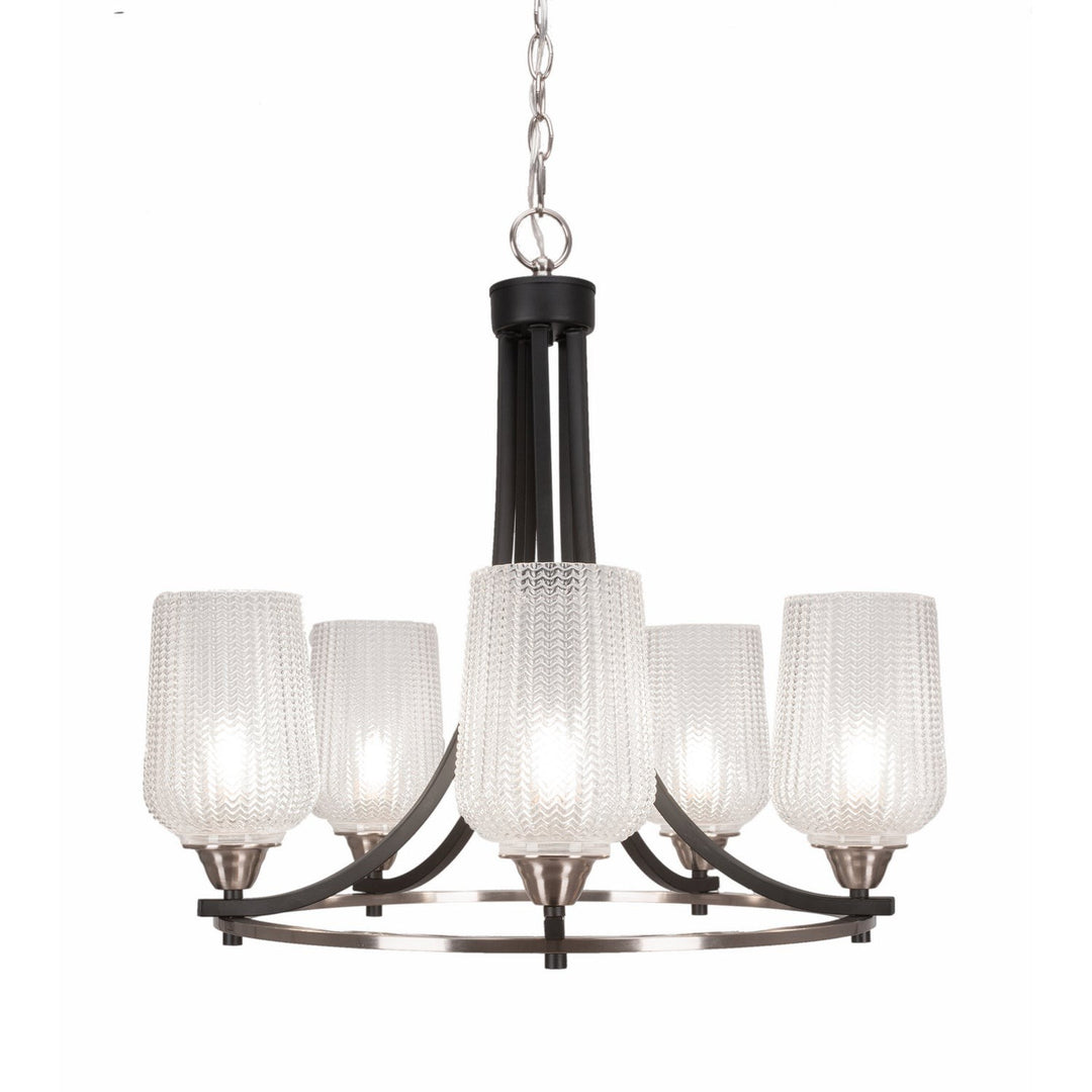 Toltec Paramount 3405-mbbn-4250 Chandelier Light - Matte Black & Brushed Nickel