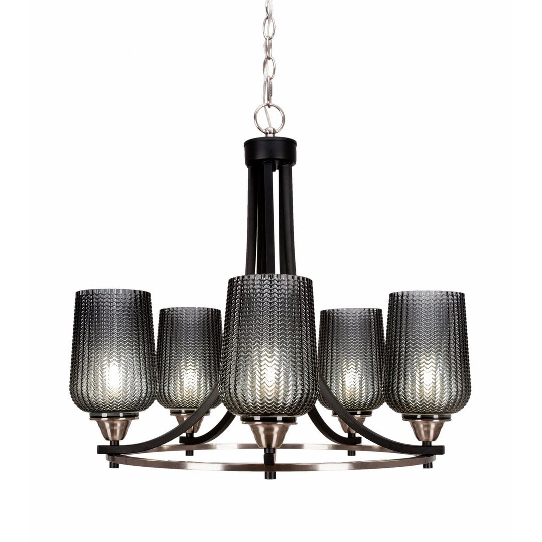 Toltec Paramount 3405-mbbn-4252 Chandelier Light - Matte Black & Brushed Nickel