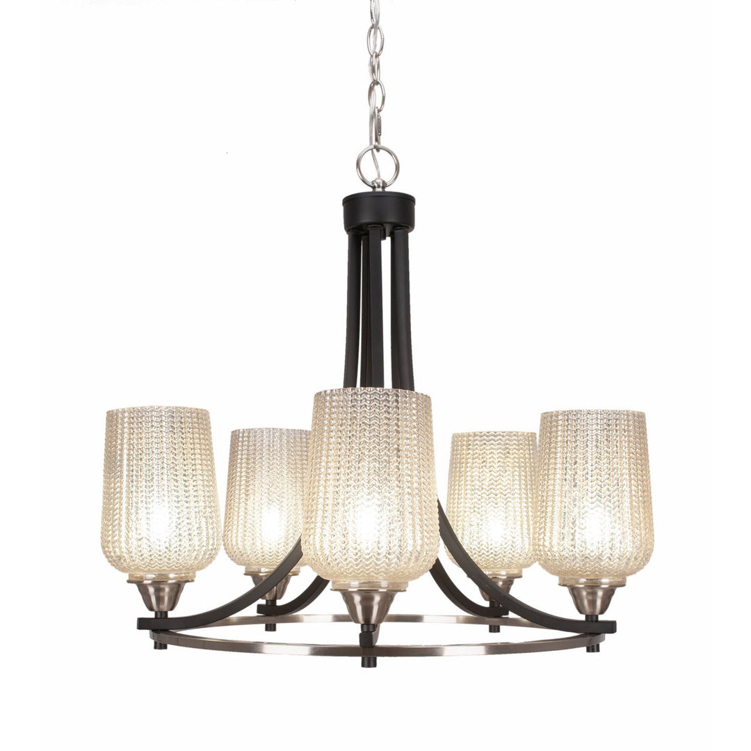Toltec Paramount 3405-mbbn-4253 Chandelier Light - Matte Black & Brushed Nickel