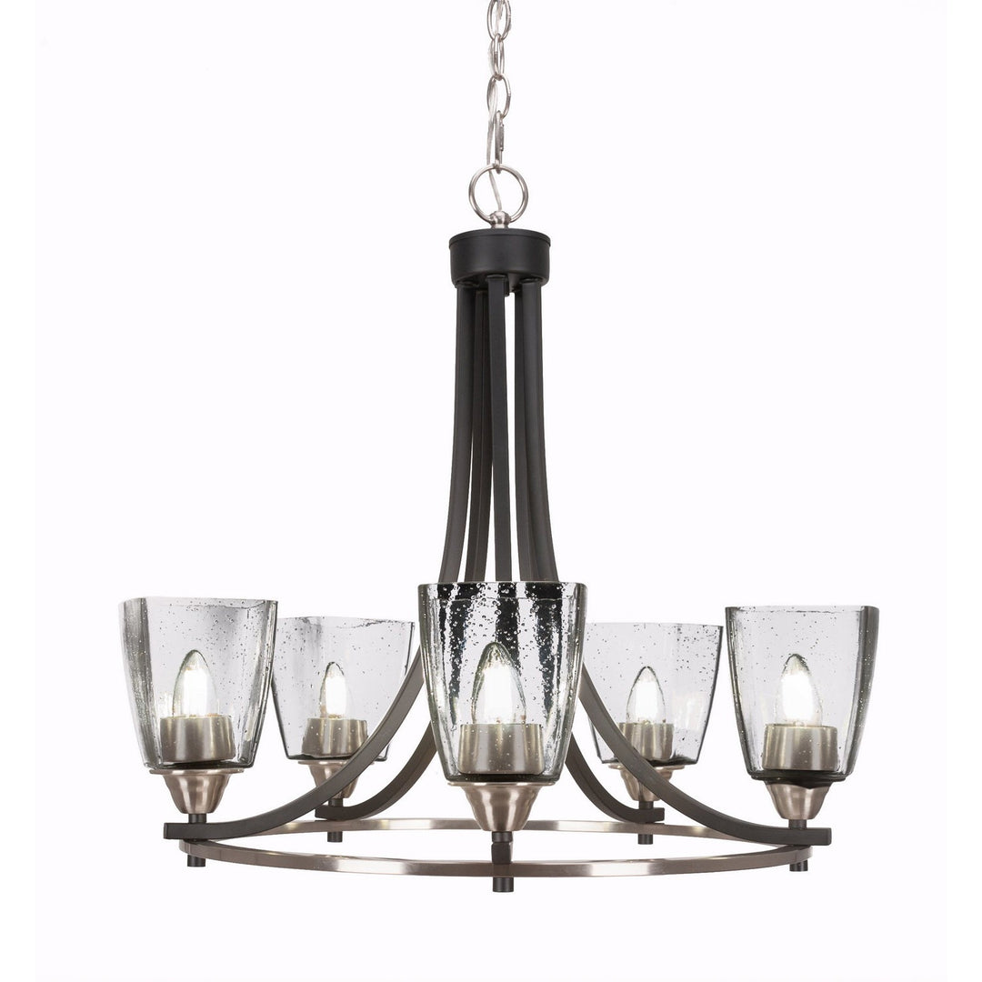 Toltec Paramount 3405-mbbn-461 Chandelier Light - Matte Black & Brushed Nickel