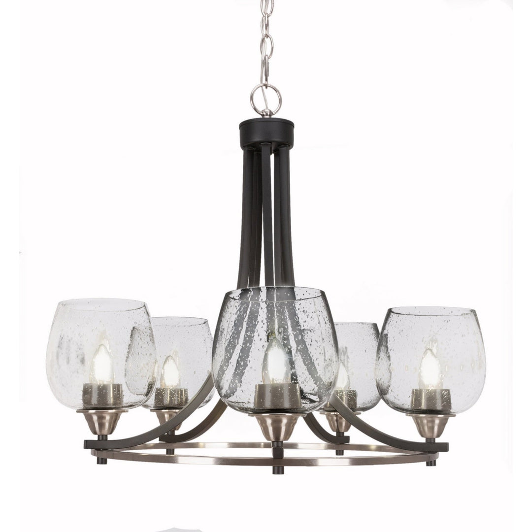Toltec Paramount 3405-mbbn-4810 Chandelier Light - Matte Black & Brushed Nickel