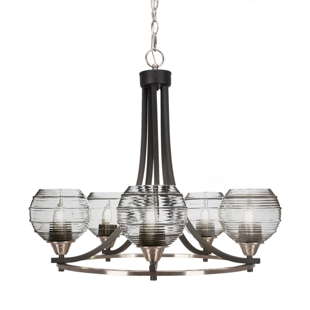 Toltec Paramount 3405-mbbn-5110 Chandelier Light - Matte Black & Brushed Nickel