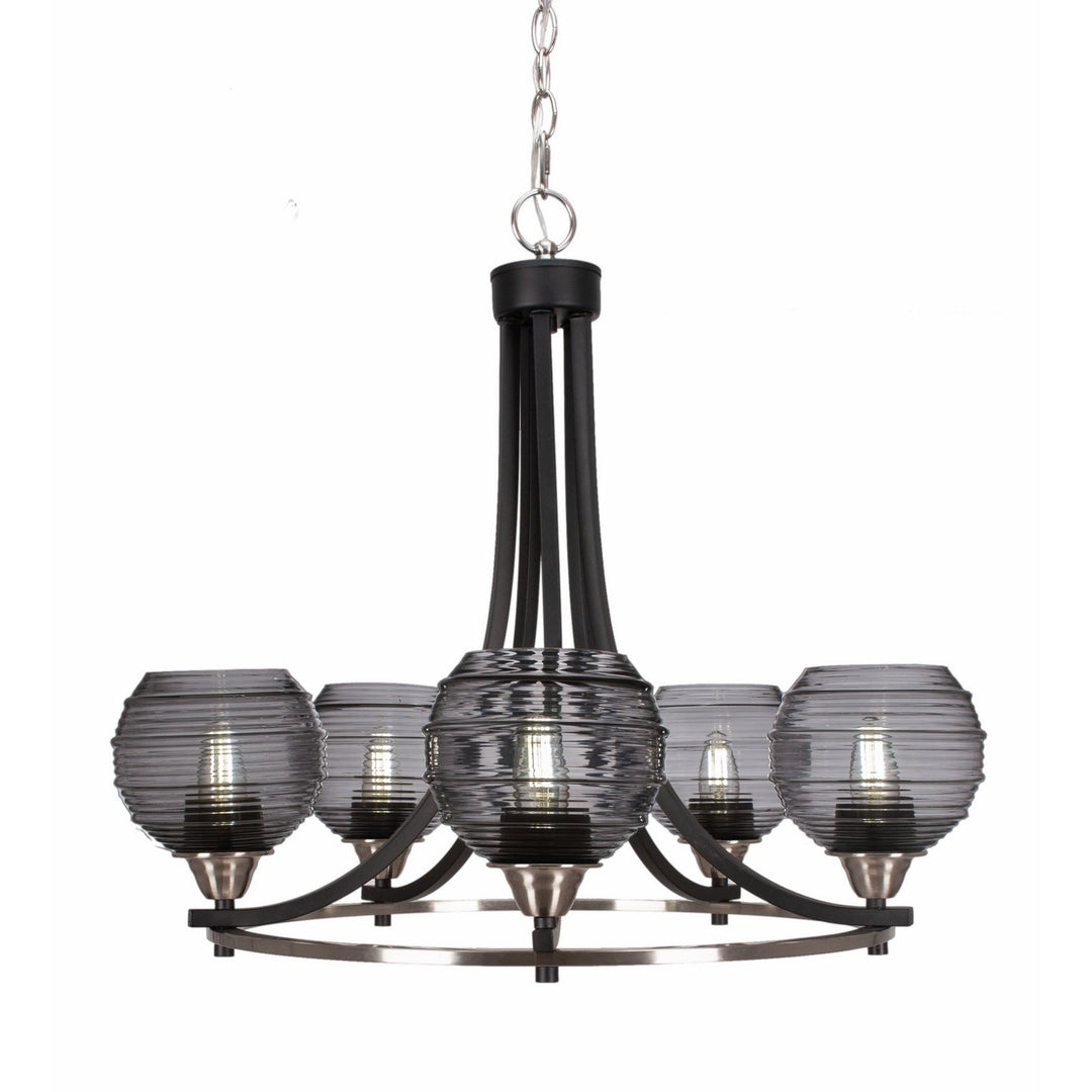 Toltec Paramount 3405-mbbn-5112 Chandelier Light - Matte Black & Brushed Nickel