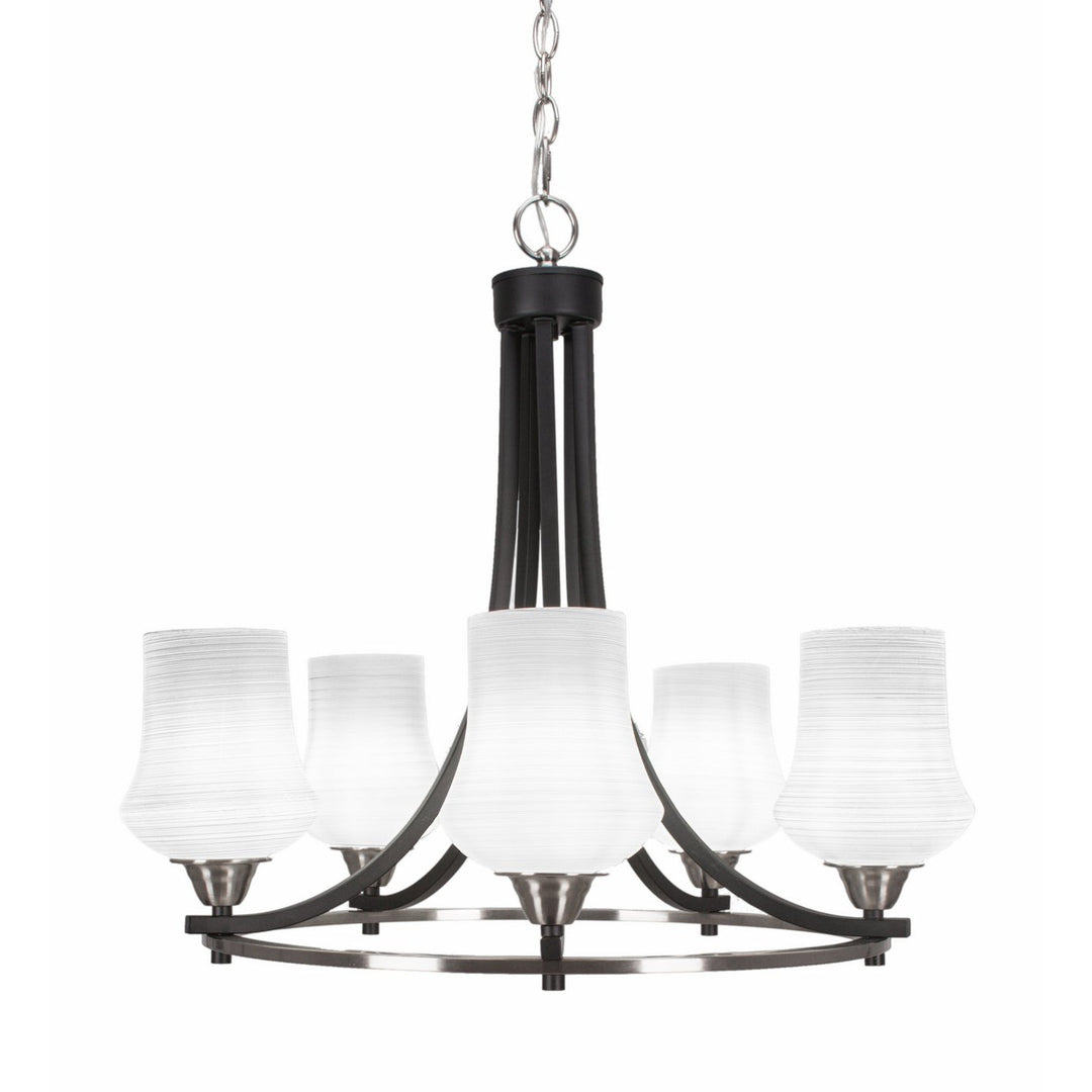 Toltec Paramount 3405-mbbn-681 Chandelier Light - Matte Black & Brushed Nickel
