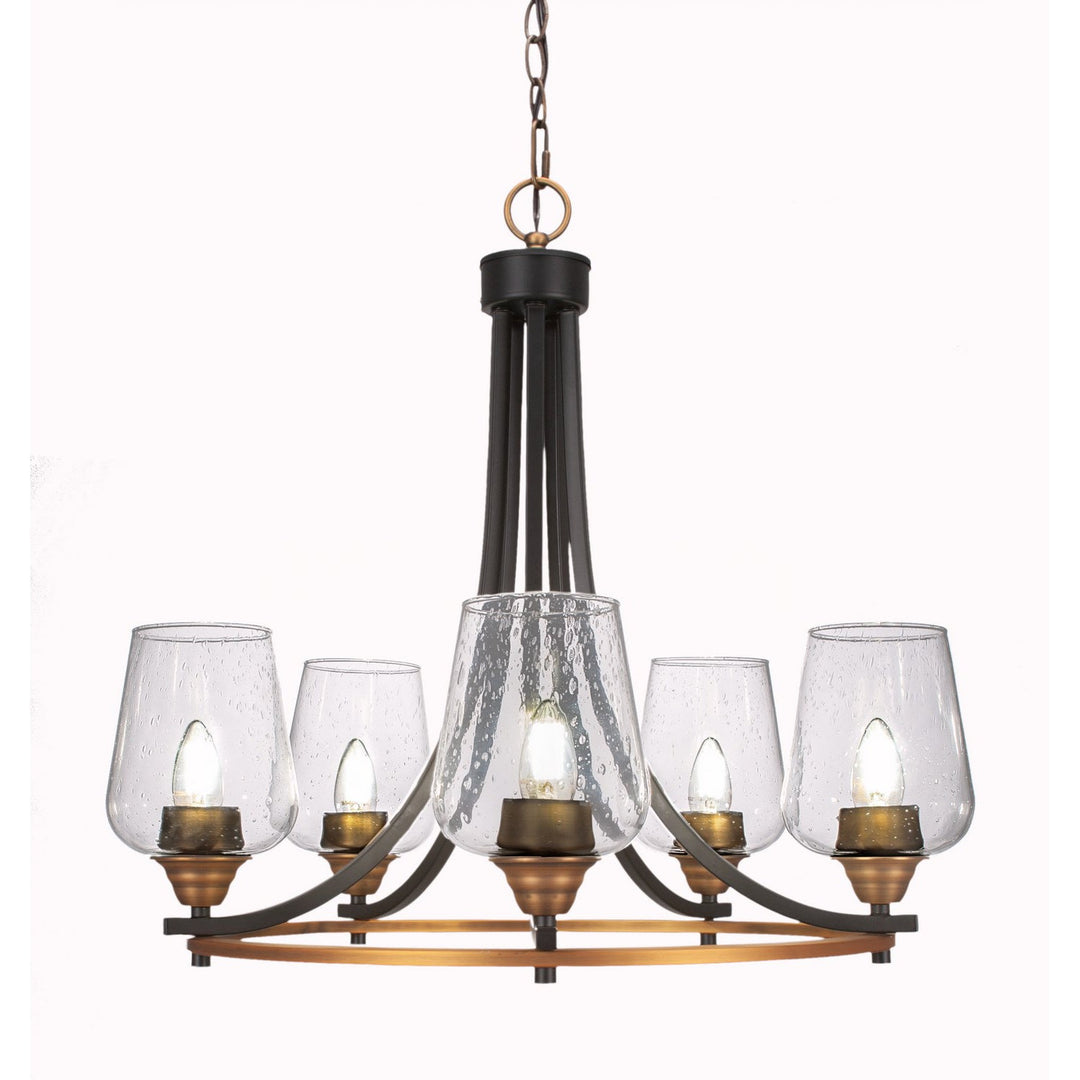 Toltec Paramount 3405-mbbr-210 Chandelier Light - Matte Black & Brass