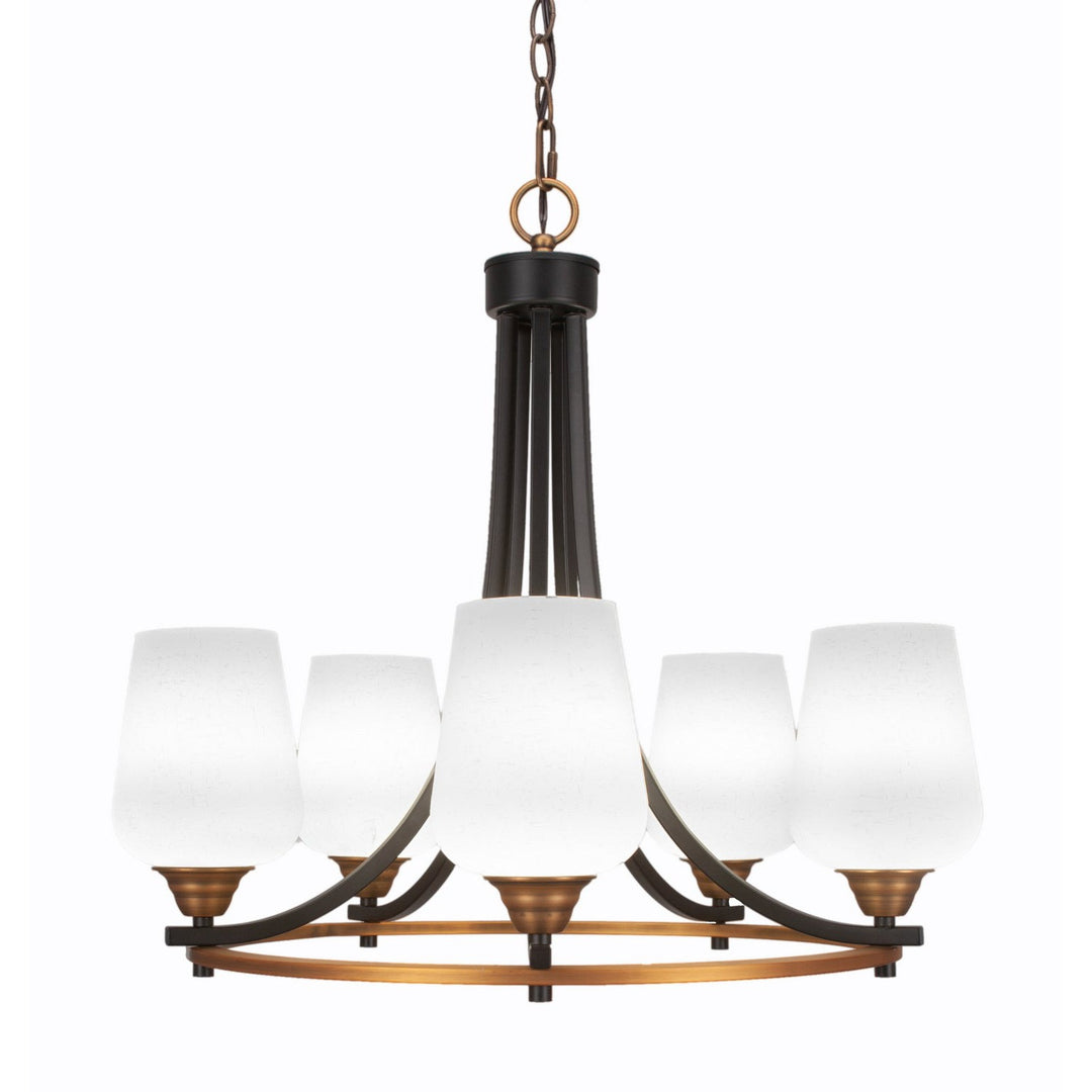 Toltec Paramount 3405-mbbr-211 Chandelier Light - Matte Black & Brass