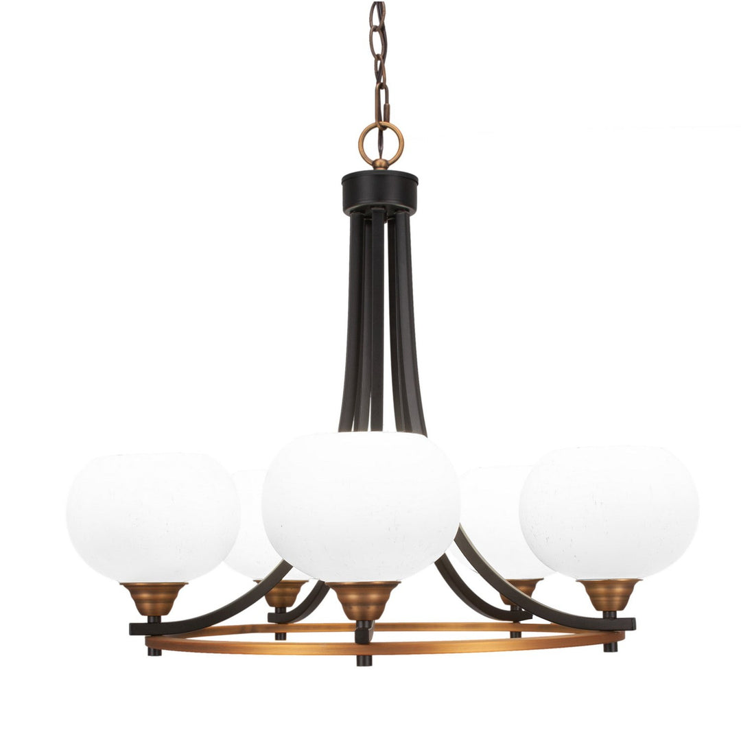 Toltec Paramount 3405-mbbr-212 Chandelier Light - Matte Black & Brass