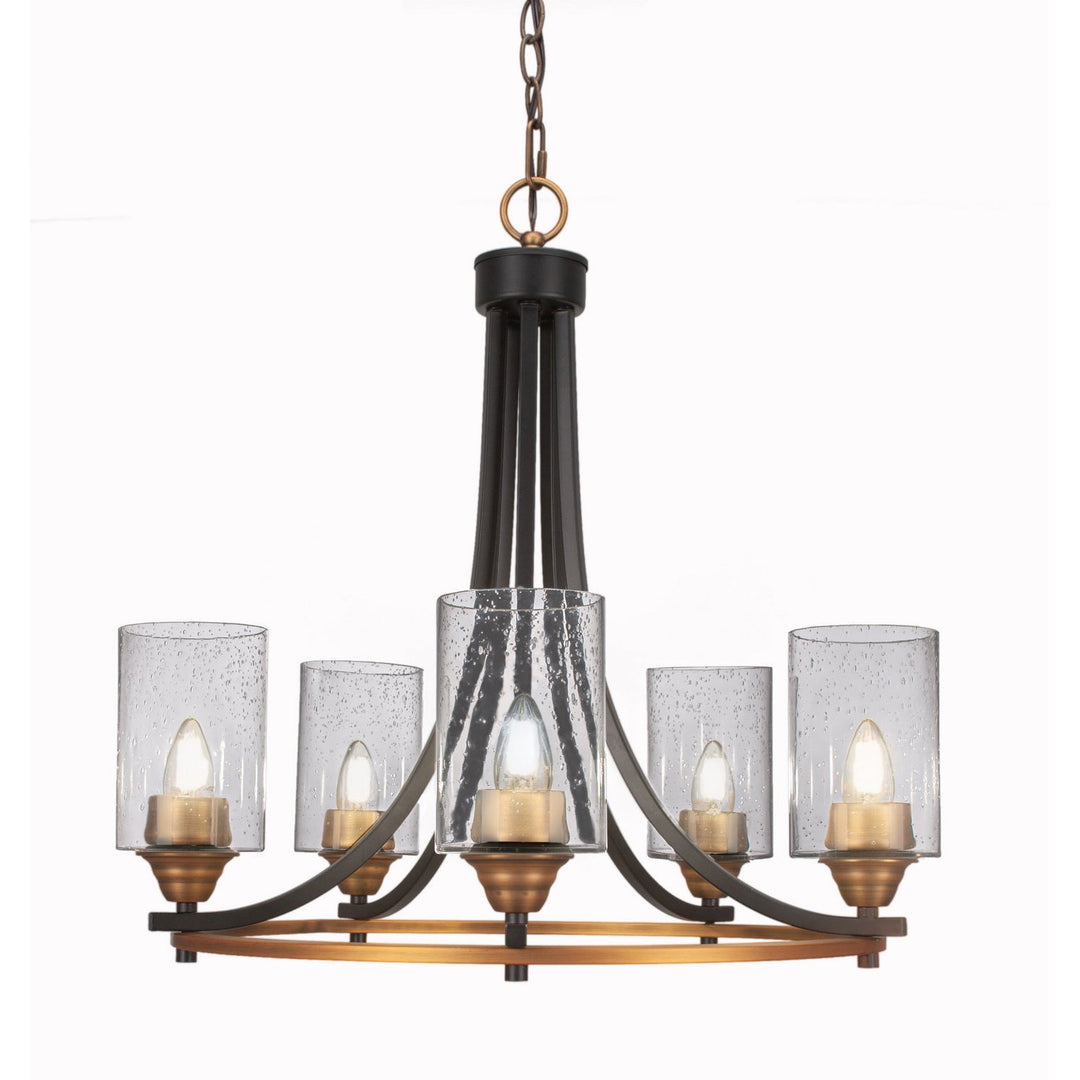 Toltec Paramount 3405-mbbr-300 Chandelier Light - Matte Black & Brass