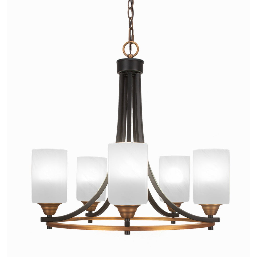 Toltec Paramount 3405-mbbr-3001 Chandelier Light - Matte Black & Brass
