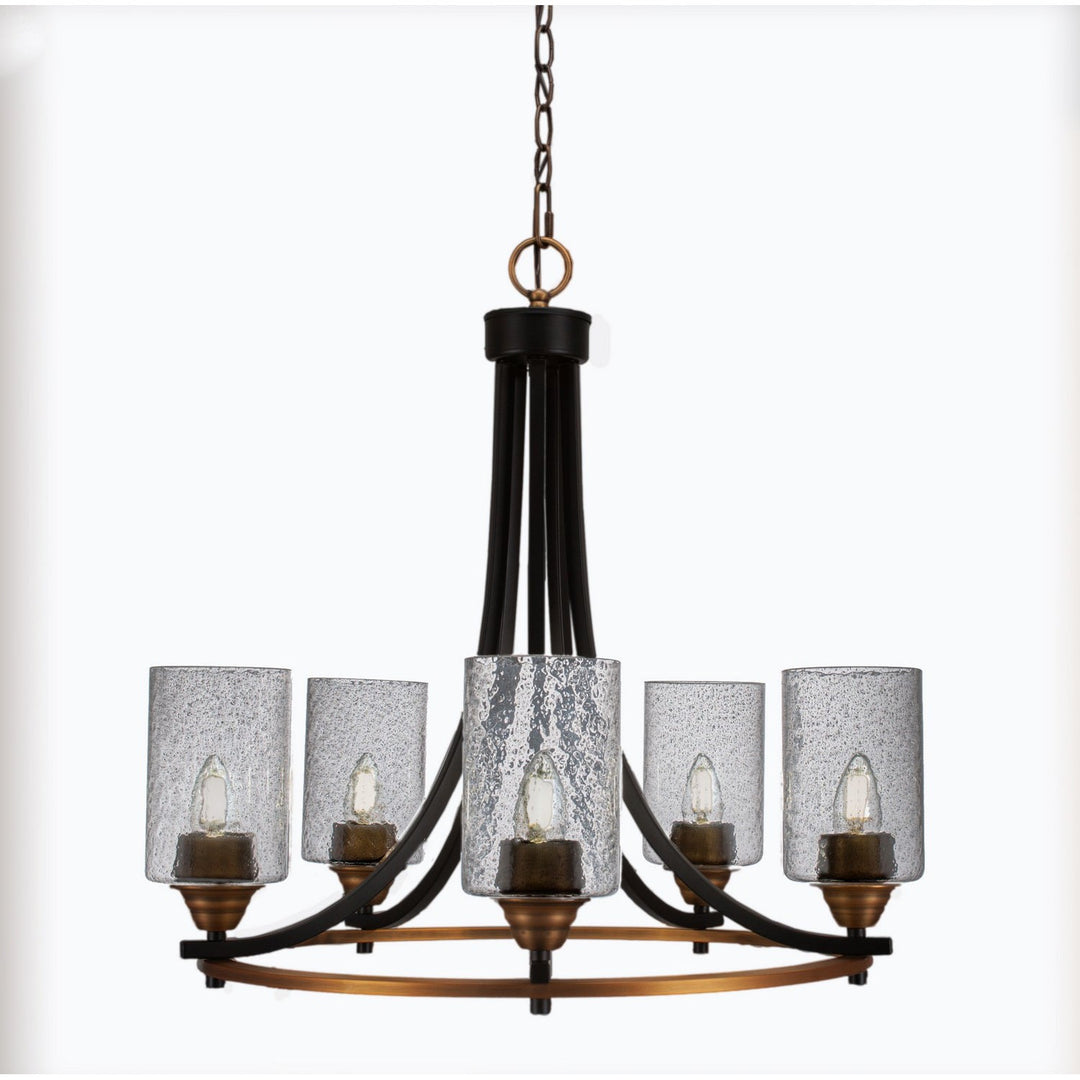 Toltec Paramount 3405-mbbr-3002 Chandelier Light - Matte Black & Brass