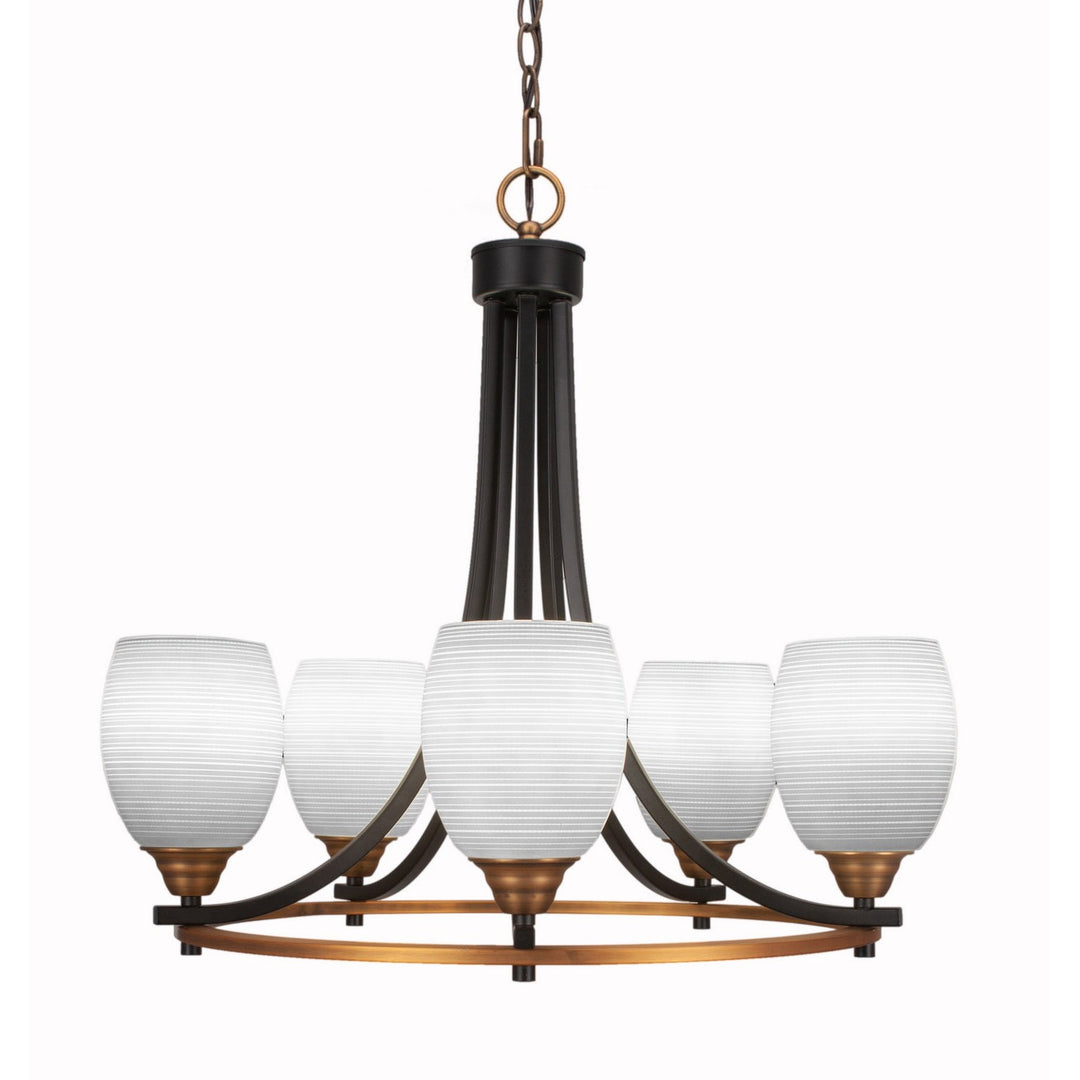 Toltec Paramount 3405-mbbr-4021 Chandelier Light - Matte Black & Brass