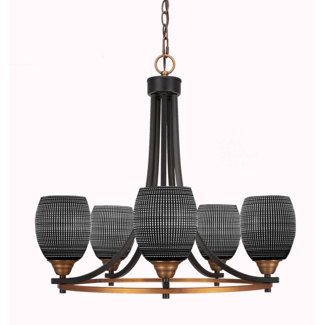 Toltec Paramount 3405-mbbr-4029 Chandelier Light - Matte Black & Brass