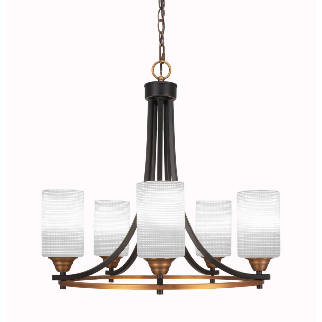 Toltec Paramount 3405-mbbr-4061 Chandelier Light - Matte Black & Brass