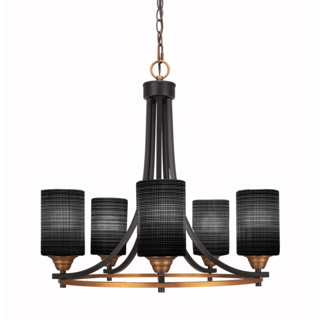 Toltec Paramount 3405-mbbr-4069 Chandelier Light - Matte Black & Brass