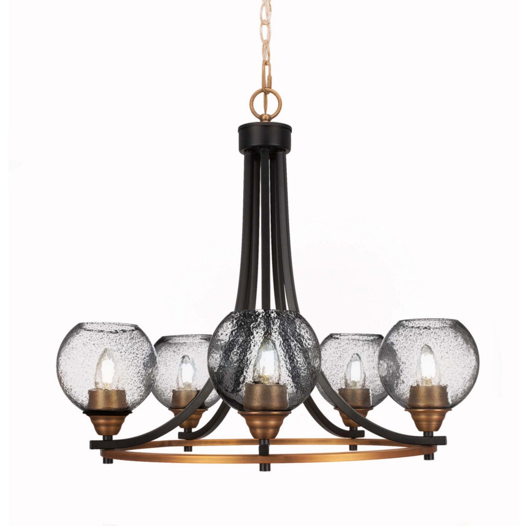 Toltec Paramount 3405-mbbr-4102 Chandelier Light - Matte Black & Brass