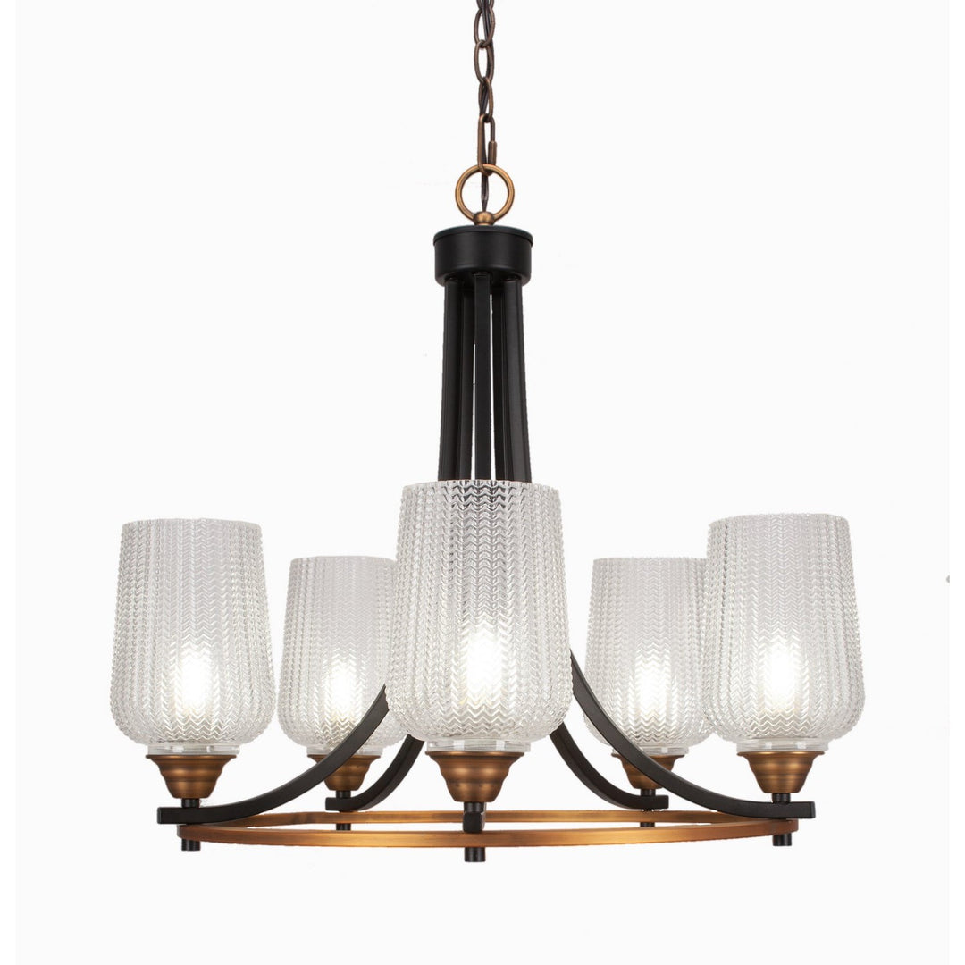 Toltec Paramount 3405-mbbr-4250 Chandelier Light - Matte Black & Brass