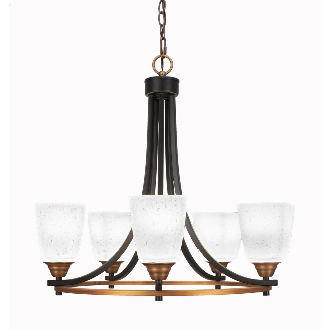 Toltec Paramount 3405-mbbr-460 Chandelier Light - Matte Black & Brass