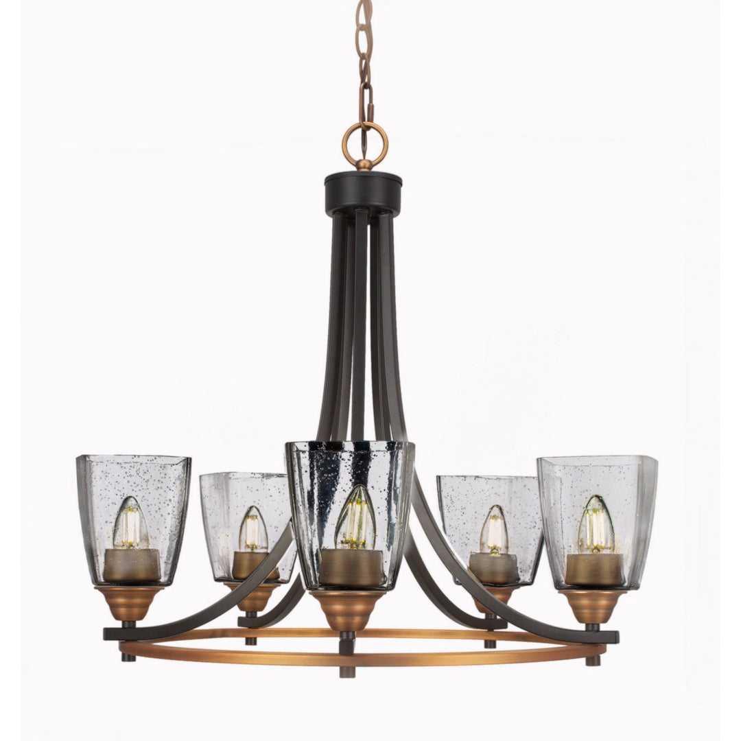 Toltec Paramount 3405-mbbr-461 Chandelier Light - Matte Black & Brass