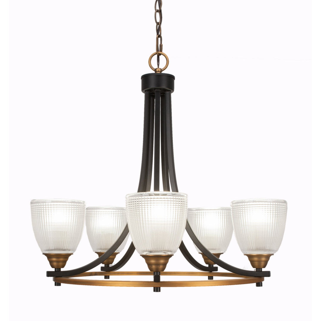 Toltec Paramount 3405-mbbr-500 Chandelier Light - Matte Black & Brass