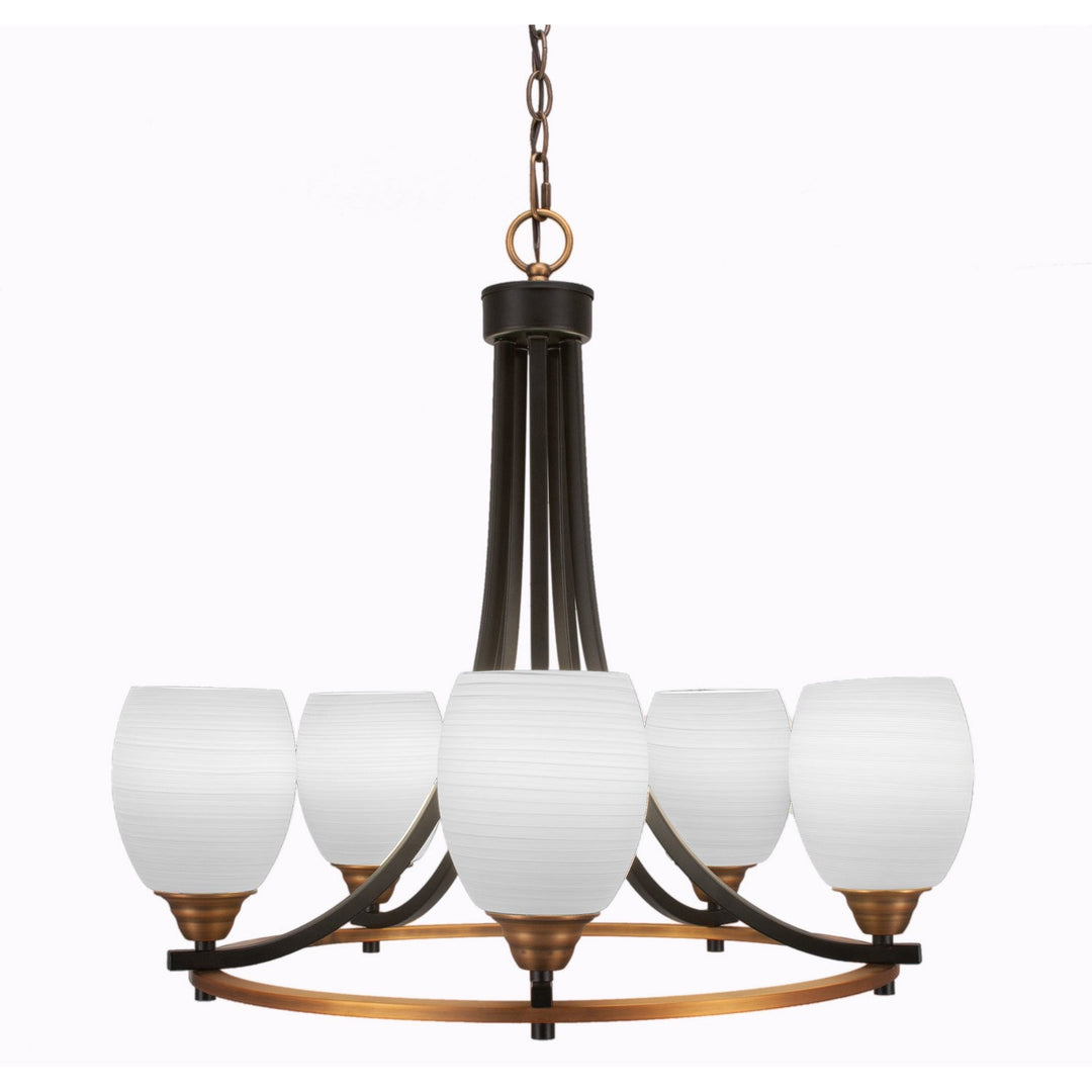 Toltec Paramount 3405-mbbr-615 Chandelier Light - Matte Black & Brass